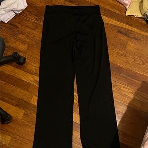 Black loose straight leg yoga pant